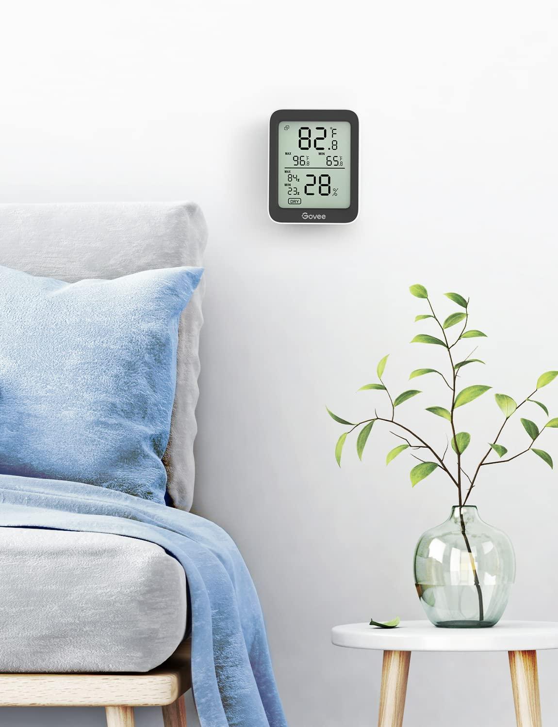 imageGovee Hygrometer Thermometer H5075 Bluetooth Indoor Room Temperature Monitor Thermometer with Remote App Control Notification Alerts 2 Years Data Storage ExportOnly Supports 164ft Bluetooth RangeBlack