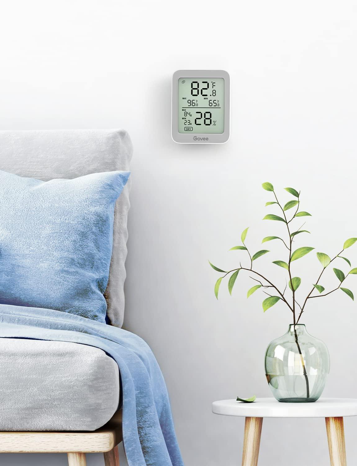 imageGovee Hygrometer Thermometer H5075 Bluetooth Indoor Room Temperature Monitor Thermometer with Remote App Control Notification Alerts 2 Years Data Storage ExportOnly Supports 164ft Bluetooth RangeGrey