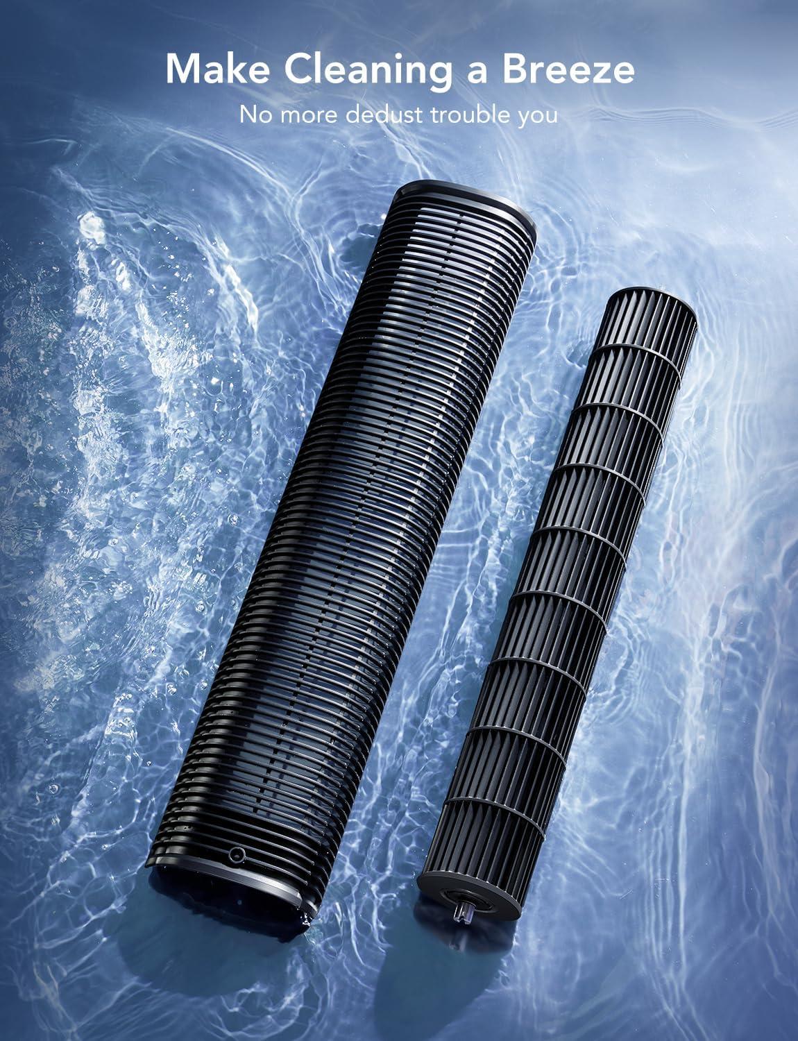 imageGoveeLife 42 Tower Fan for Bedroom Smart Floor Fans with 150 Adjustable Oscillating APP ampamp Voice Control 5 Modes 12 Speeds up to 26fts 24H Timer 27dB Quiet Fan for Cooling Home Office BlackBlack