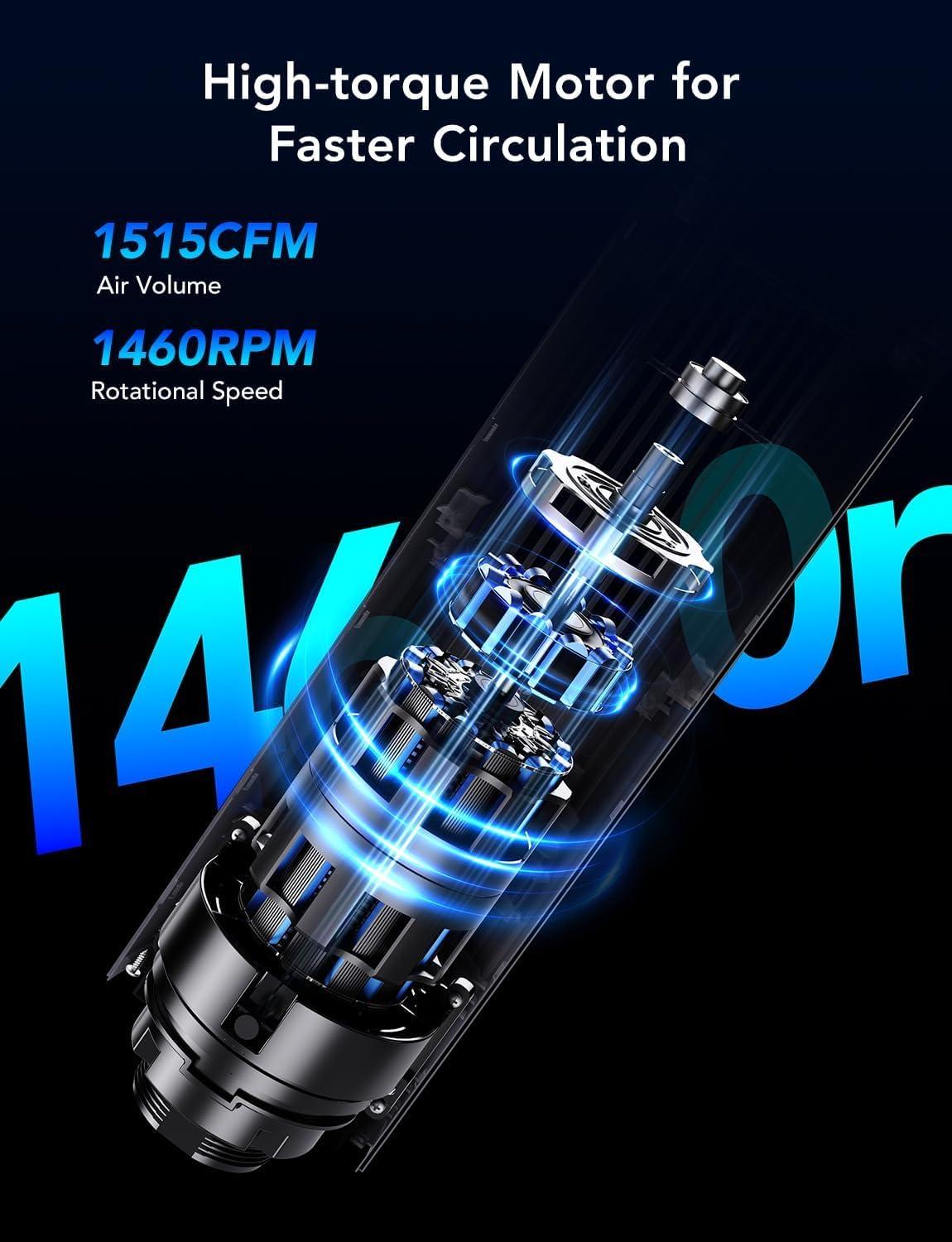 imageGoveeLife 42 Tower Fan for Bedroom Smart Floor Fans with 150 Adjustable Oscillating APP ampamp Voice Control 5 Modes 12 Speeds up to 26fts 24H Timer 27dB Quiet Fan for Cooling Home Office BlackSilver