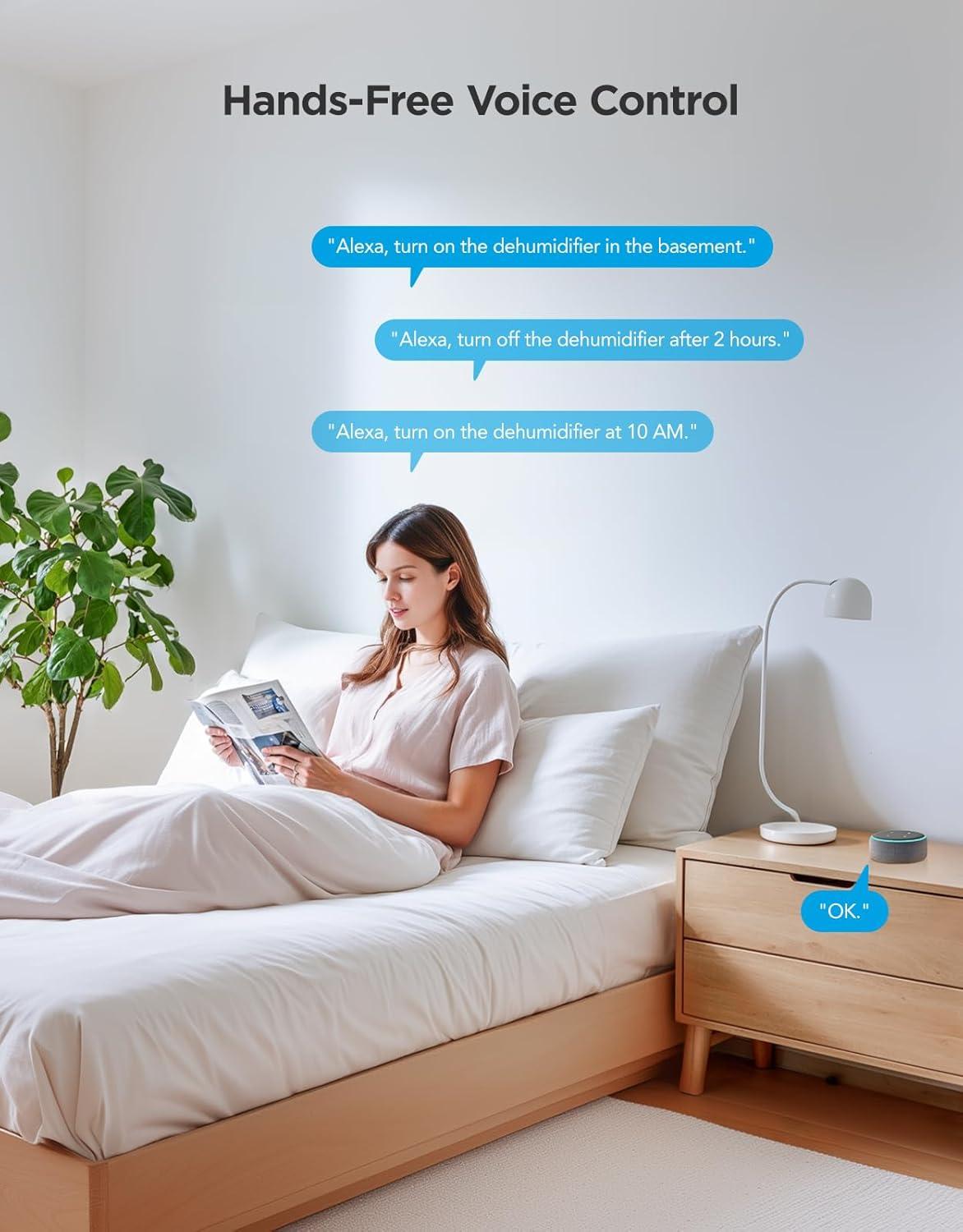 imageGoveeLife Dehumidifier with Pump for Home 4500 Sq Ft 50 to Max 137 Pint Drain Hose Smart Dehumidifier for Basement with Humidity Control Auto Shut OffDefrost 5 Modes Bedroom Bathroom Garagewith Wifi  Pump