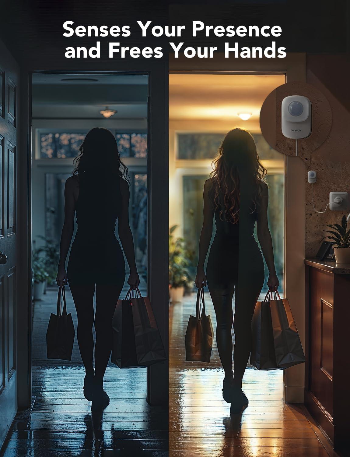 imageGoveeLife Human Presence Sensor 24 GHz WiFi Required Smart mmWave Radar ampamp PIR Wired Motion Sensor Zone Positioning MultiPerson Detection Support Alexa ampamp Google Home for Indoor Home Automation