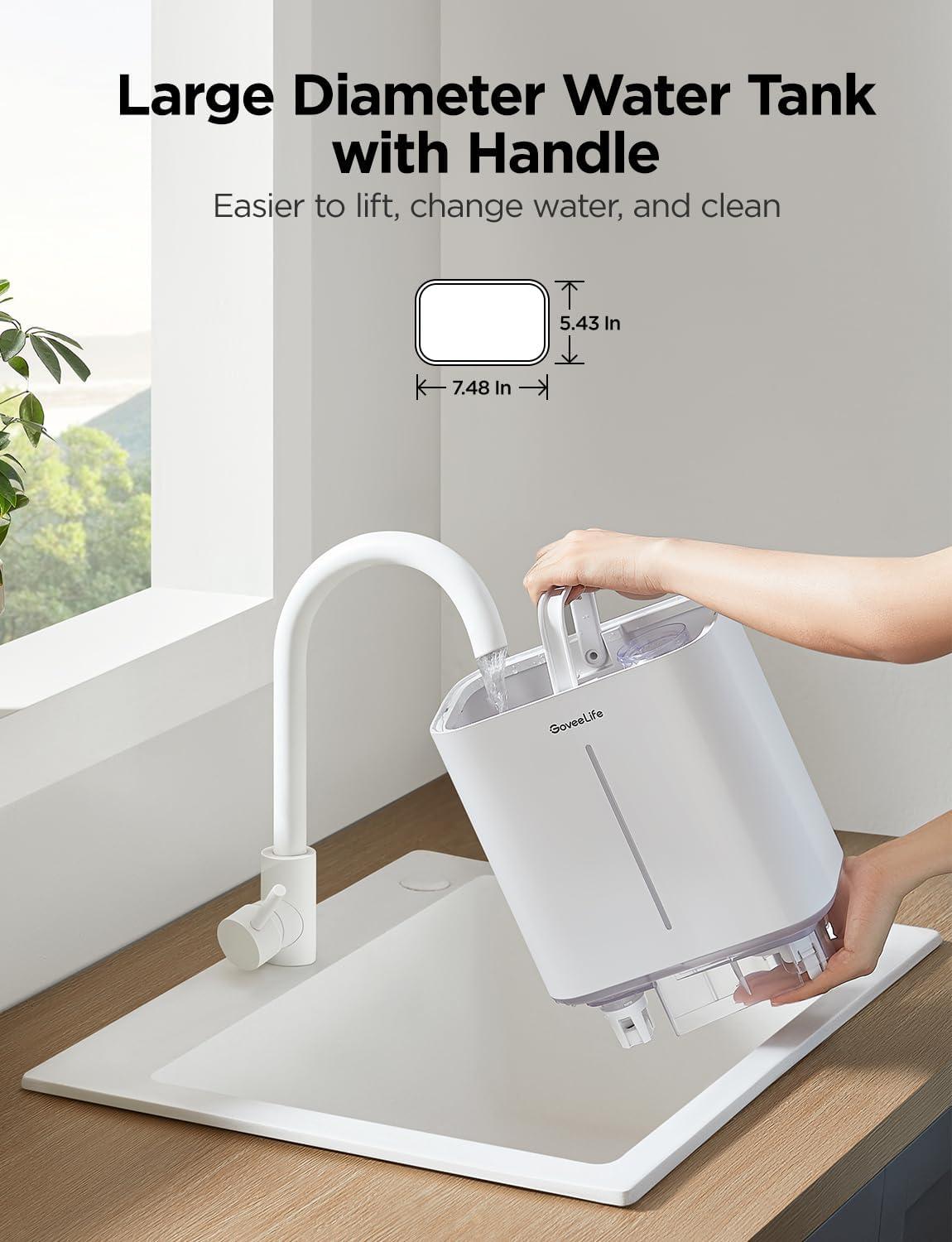 imageGoveeLife Humidifiers for Bedroom 45L Smart Cool Mist Air Humidifiers with Scent Diffuser ampamp Nightlight 40H Runtime Easy to Clean Quiet Top Fill Ultrasonic Humidifiers for Plant Large Room Baby