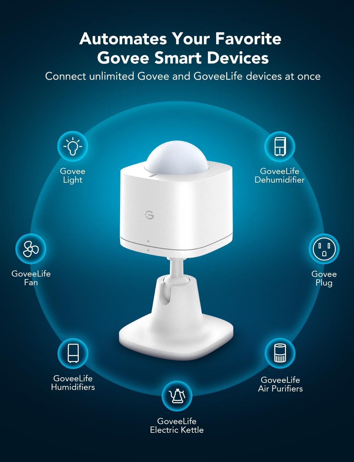 imageGoveeLife Motion Sensor Group Control Unlimited Devices Wireless Mini Contact Sensor for Smart Home Automation Battery Powered Supports Most GoveeLife Smart Products