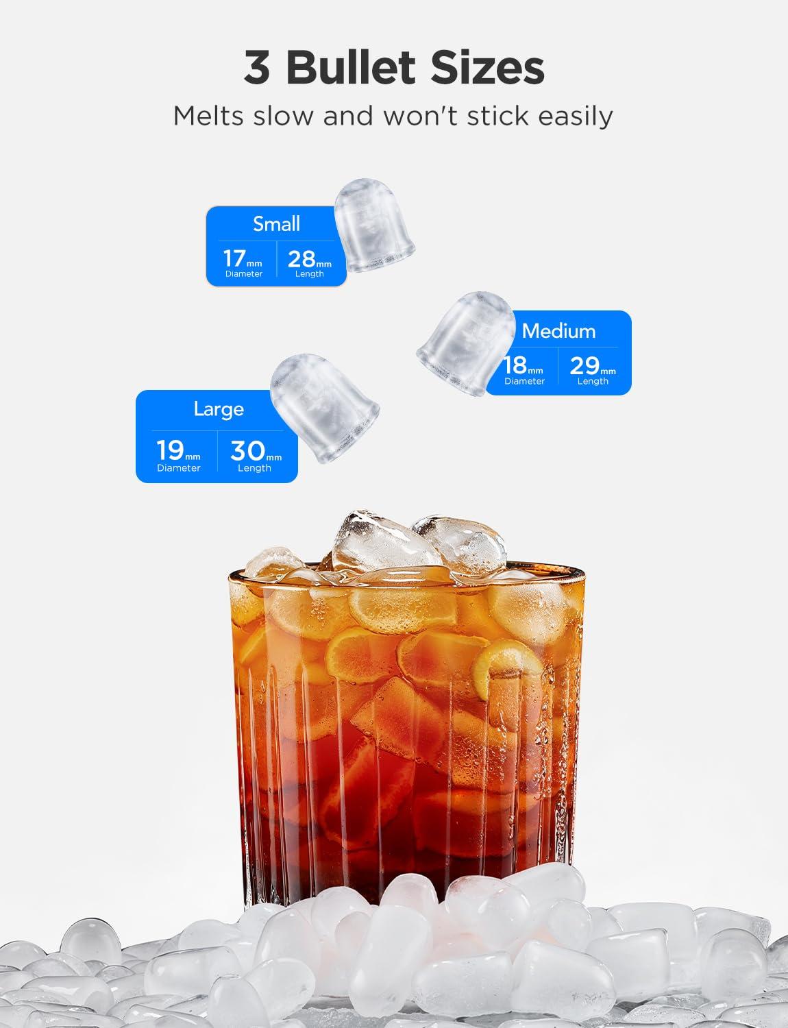 imageGoveeLife Smart Countertop Ice Makers Portable Ice Maker Machine with SelfCleaning 6 Mins 9 Bullet Ice 26lbs24Hrs Voice Remote for Home Kitchen Party Camping with Ice Scoop Stainless Silver