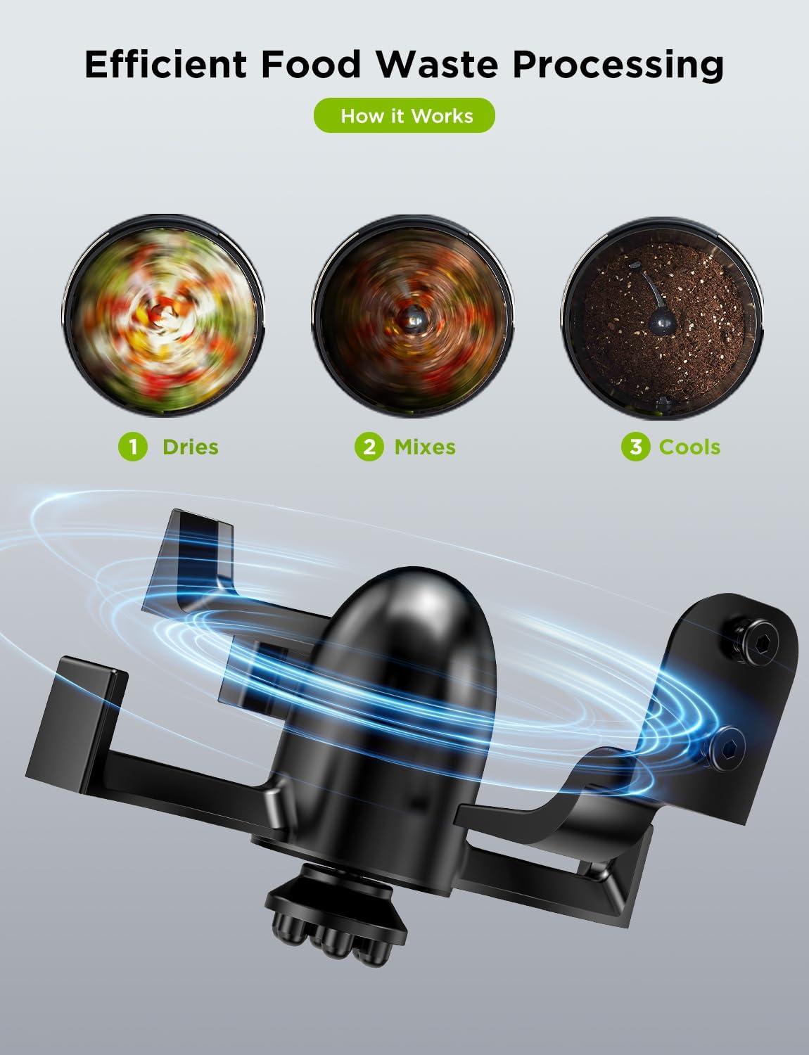 imageGoveeLife Smart Electric Composter for Kitchen 3L Compost Bin Indoor with App ampamp Voice Control AutoCleaning 3 Modes Turn Food Waste to Fertilizer for Garden Food Waste Compost Machine