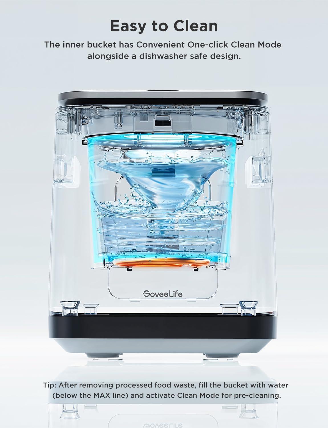 imageGoveeLife Smart Electric Composter for Kitchen 3L Compost Bin Indoor with App ampamp Voice Control AutoCleaning 3 Modes Turn Food Waste to Fertilizer for Garden Food Waste Compost Machine