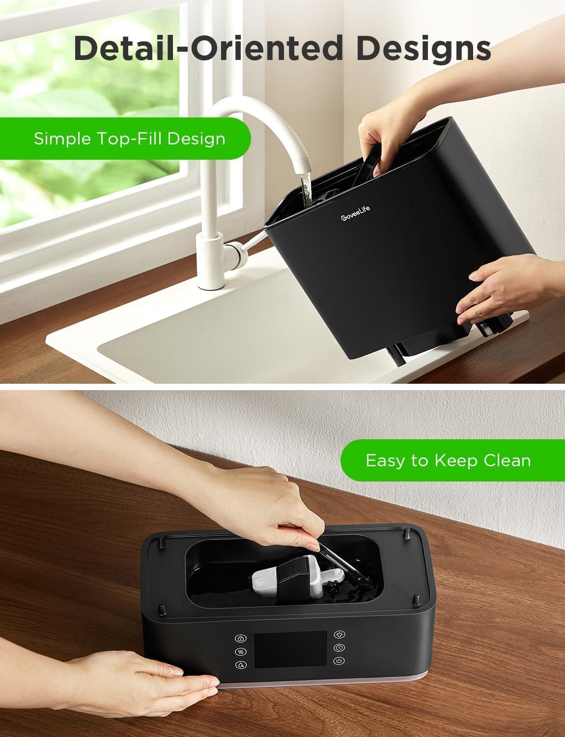 imageGoveeLife Smart Humidifiers for Bedroom Large Room TopFill Cool Mist 6L WiFi Air Humidifier Auto Mode App ampamp Voice Control 60H Runtime Rapid Humidification RGB Nightlight Baby Plants BlackBlack