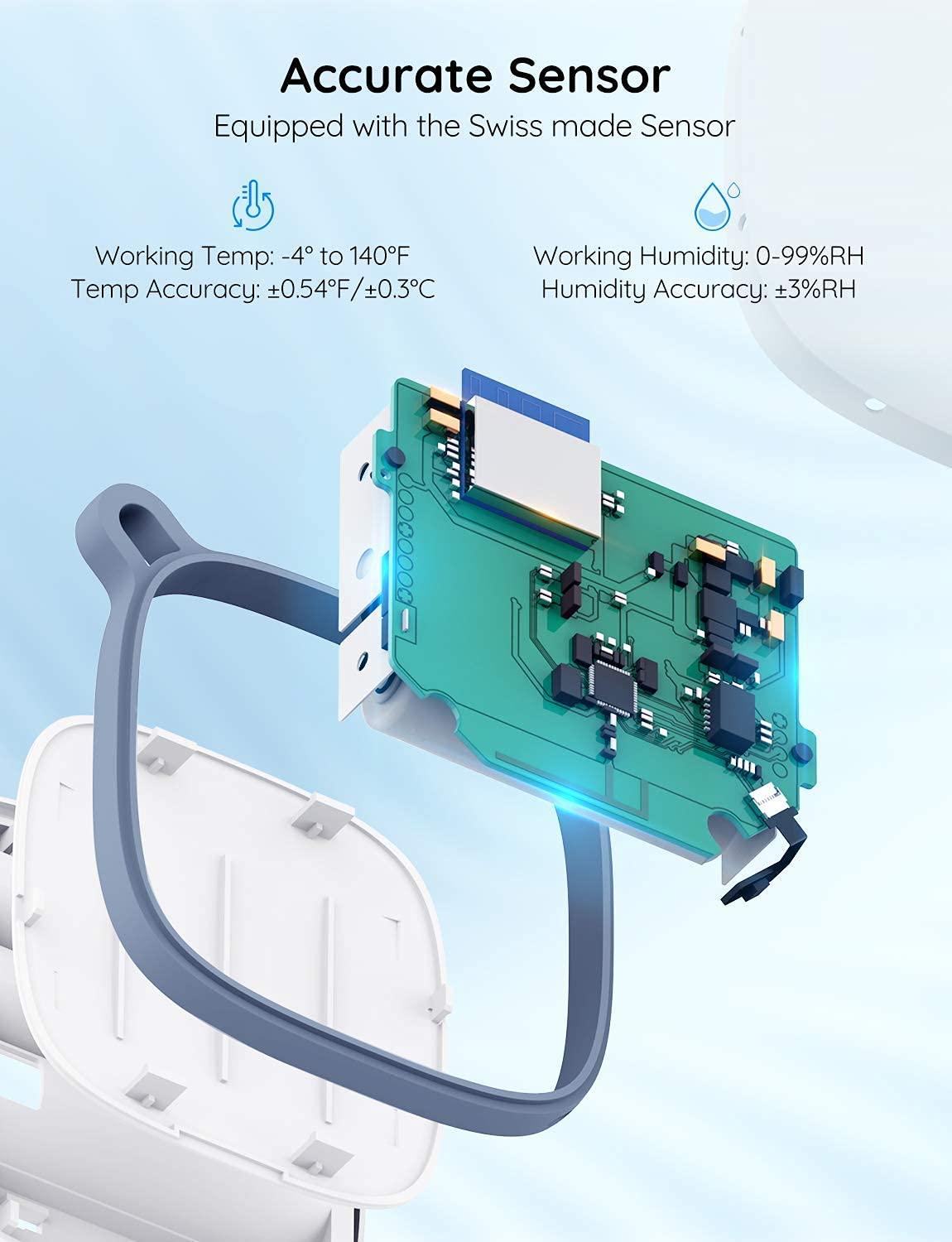 imageGoveeLife Smart Hygrometer Thermometer WiFi Temperature Monitor H5179 Humidity Sensor with App Alert 2 Years Data Storage Export Wireless Room Thermometer Indoor for Home Greenhouse RV