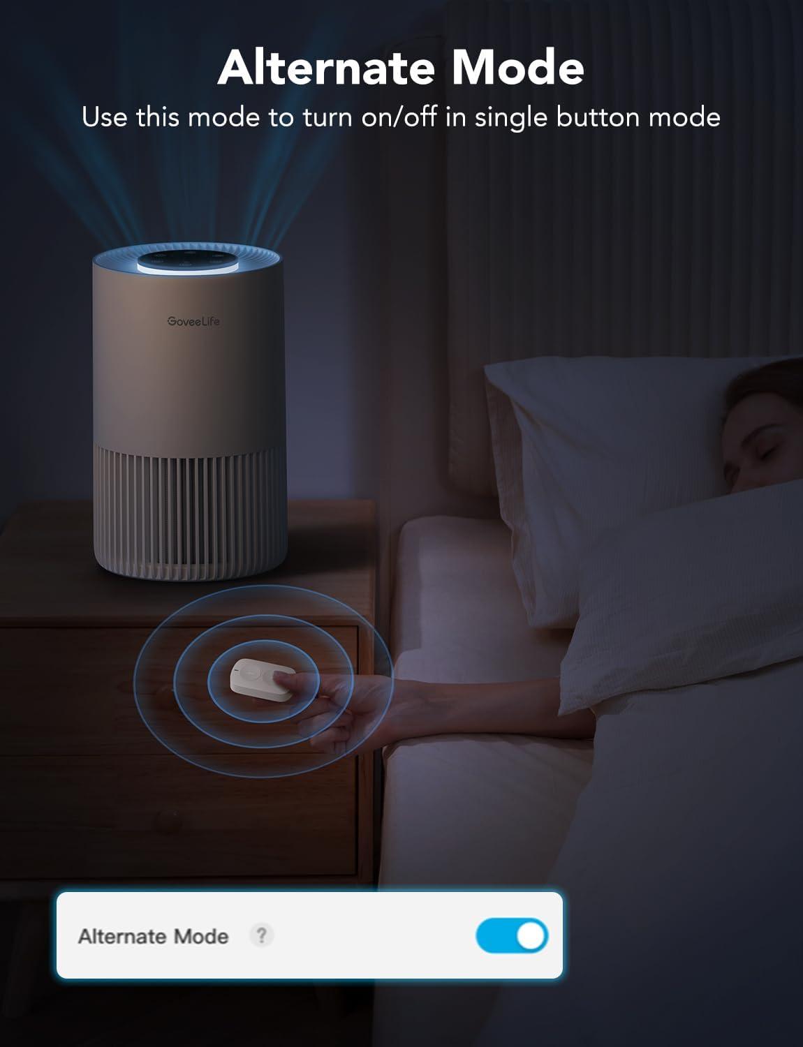 imageGoveeLife Smart Mini Double Button Switch Group Control Multiple Devices Versatile Wireless Control Button Battery Powered Supports Most GoveeLife Smart Products