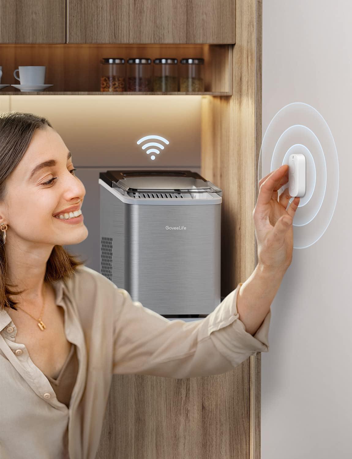 imageGoveeLife Smart Mini Double Button Switch Group Control Multiple Devices Versatile Wireless Control Button Battery Powered Supports Most GoveeLife Smart Products