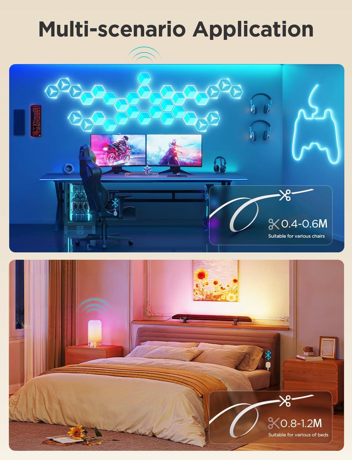 imageGoveeLife Smart Pressure Sensor Automatic Pressure Detection 197ft Connection Distance Group Control Multiple GoveeLife Smart Button Devices for Bed Couch Chair Cant be used independently