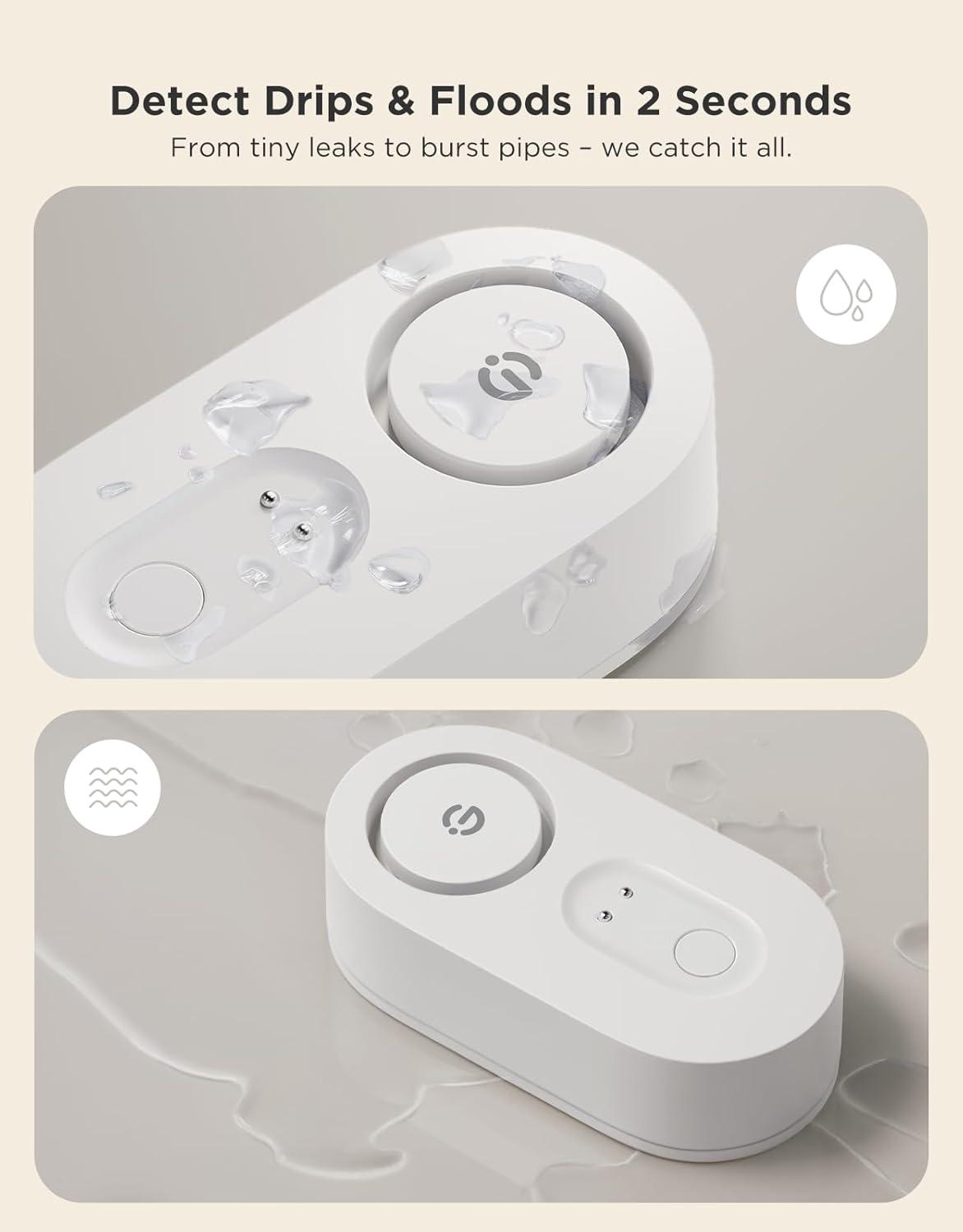 imageGoveeLife Upgraded Smart Water Leak Detector 1s with 1804ft UltraLong Range WiFi Water Sensor with SMSEmailAPP Push and Sound Alarm 5Year Battery Life Suit for Home Basement Kitchen 3 PackGateway3 Sensor