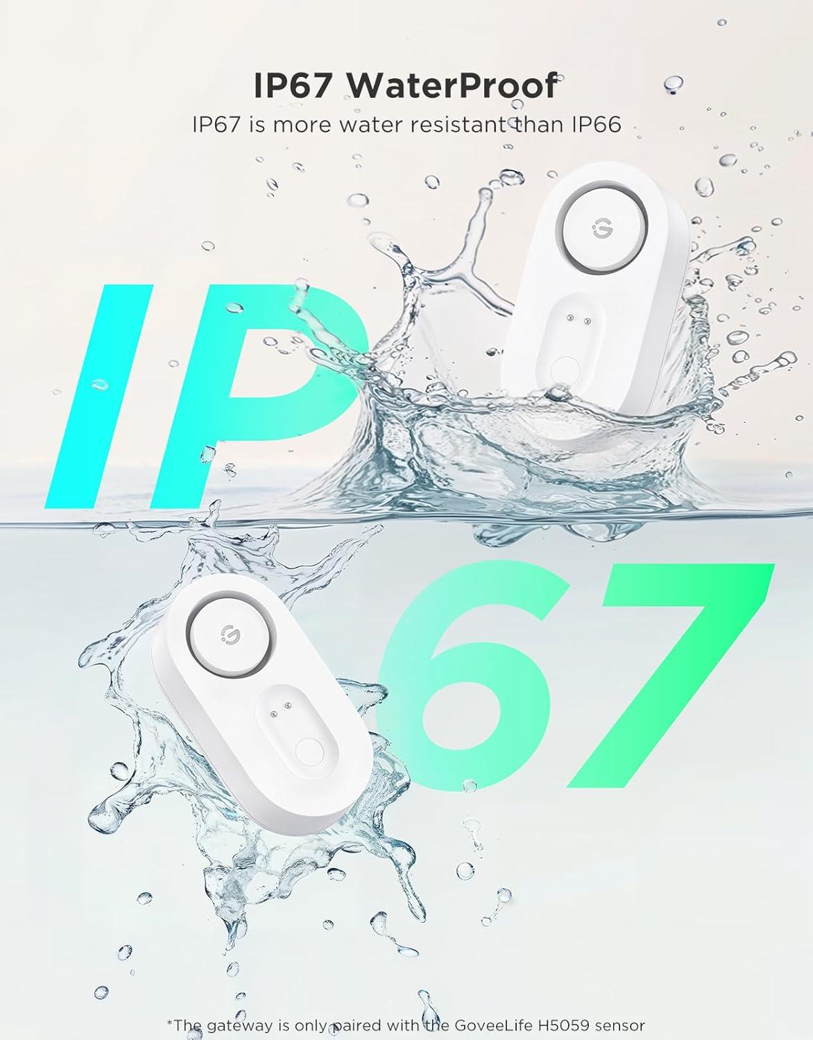 imageGoveeLife Upgraded Smart Water Leak Detector 1s with 1804ft UltraLong Range WiFi Water Sensor with SMSEmailAPP Push and Sound Alarm 5Year Battery Life Suit for Home Basement Kitchen 3 PackGateway3 Sensor