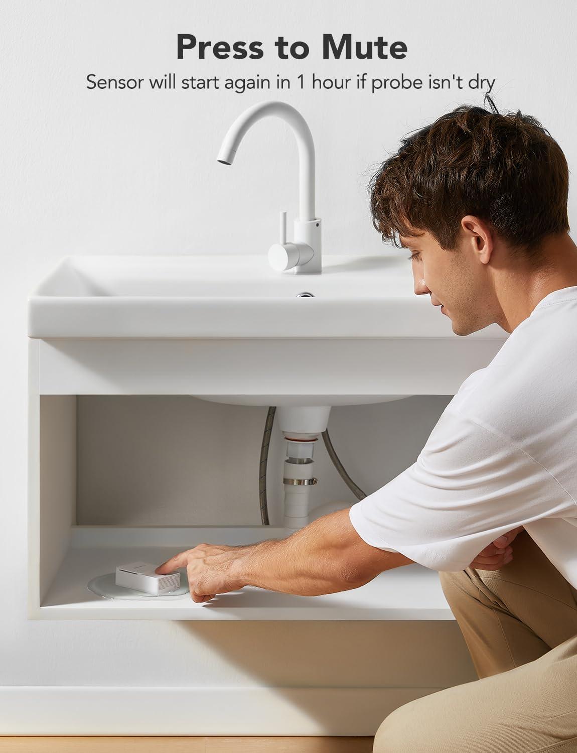 imageGoveeLife Water Leak Detectors 5 Pack 100dB Adjustable Audio Alarm and Leak and Drip Alerts Detector for Home Bedrooms Basement Warehouse CabinRV5 Pack