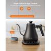 imageGovee Smart Electric Kettle WiFi Variable Temperature Gooseneck Pour Over Kettle and Tea Kettle Alexa Control 1200W Quick Heating 100 Stainless Steel 08L Matte Black