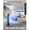 imageGoveeLife 42 Tower Fan for Bedroom Smart Floor Fans with 150 Adjustable Oscillating APP ampamp Voice Control 5 Modes 12 Speeds up to 26fts 24H Timer 27dB Quiet Fan for Cooling Home Office BlackSilver
