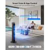 imageGoveeLife 42 Tower Fan for Bedroom Smart Floor Fans with 150 Adjustable Oscillating APP ampamp Voice Control 5 Modes 12 Speeds up to 26fts 24H Timer 27dB Quiet Fan for Cooling Home Office BlackBlack