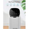imageGoveeLife Black Tower Fan for Bedroom 36quot Smart Floor Fan with AppVoice Control Temperature Sensor 5 Modes 8 Speeds25fts 29dB Quiet Oscillating Fan for Office 24H Timer Auto CoolingWhite