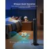 imageGoveeLife Black Tower Fan for Bedroom 36quot Smart Floor Fan with AppVoice Control Temperature Sensor 5 Modes 8 Speeds25fts 29dB Quiet Oscillating Fan for Office 24H Timer Auto CoolingBlack