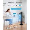 imageGoveeLife Black Tower Fan for Bedroom 36quot Smart Floor Fan with AppVoice Control Temperature Sensor 5 Modes 8 Speeds25fts 29dB Quiet Oscillating Fan for Office 24H Timer Auto CoolingBlack