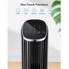 imageGoveeLife Black Tower Fan for Bedroom 36quot Smart Floor Fan with AppVoice Control Temperature Sensor 5 Modes 8 Speeds25fts 29dB Quiet Oscillating Fan for Office 24H Timer Auto CoolingBlack