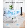 imageGoveeLife Black Tower Fan for Bedroom 36quot Smart Floor Fan with AppVoice Control Temperature Sensor 5 Modes 8 Speeds25fts 29dB Quiet Oscillating Fan for Office 24H Timer Auto CoolingBlack