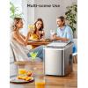 imageGoveeLife Smart Countertop Ice Makers Portable Ice Maker Machine with SelfCleaning 6 Mins 9 Bullet Ice 26lbs24Hrs Voice Remote for Home Kitchen Party Camping with Ice Scoop Stainless Silver