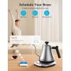 imageGoveeLife Smart Electric Kettle 08L WiFi Gooseneck Kettle Compatible with Alexa 5 Modes for Use 3minute Fast Heating and 2H Keep Warm AutoShut off for Safety Stainless Steel Matte BlackSilver