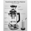 imageGoveeLife Smart Electric Kettle with Tea Infuser for Loose Leaf 17 L Electric Tea Kettle with Brewing Program Variable Temperature Control 2 H Keep Warm ampamp Auto ShutOff BPA Free BlackSilver