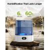 imageGoveeLife Smart Humidifiers for Bedroom 6L Cool Mist Top Fill for Large Room Humidity Sensor Auto Mode Schedule 60H Quiet Runtime WiFi Humidifier Essence Diffuser for Baby Plant Work with AlexaWhite