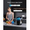 imageGoveeLife Smart Ice Maker Countertop Portable Ice Machine with Voice Control 9 Ice Cubes in 6 Minutes 3 Sizes 26lbs24Hrs Self Cleaning RGB Lights Quiet Ice Maker with Scoop for Kitchen SilverBlack