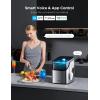 imageGoveeLife Smart Ice Maker Countertop Portable Ice Machine with Voice Control 9 Ice Cubes in 6 Minutes 3 Sizes 26lbs24Hrs Self Cleaning RGB Lights Quiet Ice Maker with Scoop for Kitchen SilverSilver