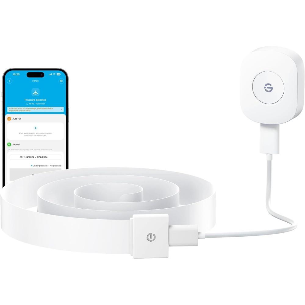 imageGoveeLife Smart Pressure Sensor Automatic Pressure Detection 197ft Connection Distance Group Control Multiple GoveeLife Smart Button Devices for Bed Couch Chair Cant be used independently