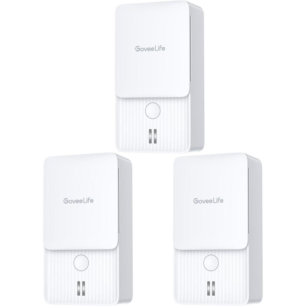 imageGoveeLife Water Leak Detectors 5 Pack 100dB Adjustable Audio Alarm and Leak and Drip Alerts Detector for Home Bedrooms Basement Warehouse CabinRV3 Pack