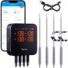 imageGovee Wireless Meat Thermometer with 4 Probe Smart WiFi Meat Thermometer with Unlimited Range App Notification Alert Digital Rechargeable Bluetooth Food Thermometer for Smoker BBQ Grill Oven Kitchen