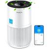 imageGoveeLife Mini Air Purifier for Bedroom Smart Filter Air Purifier with App Alexa Control for Pet Hair Odors Pollen Smoke Portable Air Cleaner with 3 Speeds 2 Modes Timer Aroma for HomeWhite