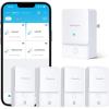 imageGoveeLife WiFi Water Ieak Detector 2 for Home Smart Water Ieak Sensor 4 Pack with 100dB Adjustable Alarm and App Alerts LoRa Up to 1968ft OpenAir Transmission Range for Basement Kitchen Bathroom1 gateway  4 sensor