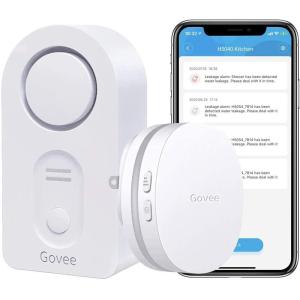 imageGovee WiFi Water Sensor 2 Pack Smart Water Leak Detector 100dB Adjustable Alarm Suit for Home and Basement Water Leak Alert with Email ampamp APP Push Only Support 24G WiFi1 sensor  Gateway