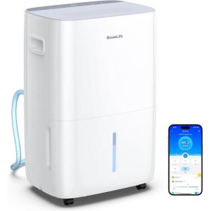 imageGoveeLife Dehumidifier with Pump for Home 4500 Sq Ft 50 to Max 137 Pint Drain Hose Smart Dehumidifier for Basement with Humidity Control Auto Shut OffDefrost 5 Modes Bedroom Bathroom Garagewith Wifi