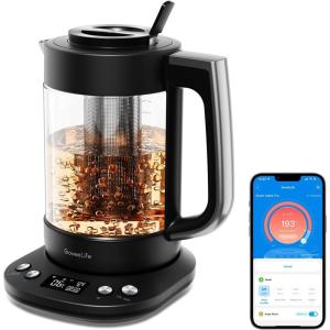 imageGoveeLife Smart Electric Kettle with Tea Infuser for Loose Leaf 17 L Electric Tea Kettle with Brewing Program Variable Temperature Control 2 H Keep Warm ampamp Auto ShutOff BPA Free BlackBlack