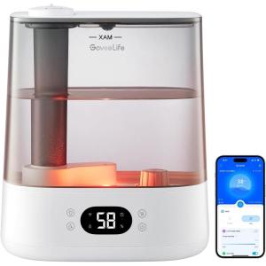 imageGoveeLife Smart Humidifiers for Bedroom 6L Cool Mist Top Fill for Large Room Humidity Sensor Auto Mode Schedule 60H Quiet Runtime WiFi Humidifier Essence Diffuser for Baby Plant Work with AlexaWhite
