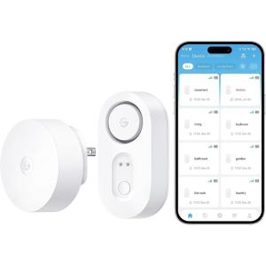 imageGoveeLife Upgraded Smart Water Leak Detector 1s with 1804ft UltraLong Range WiFi Water Sensor with SMSEmailAPP Push and Sound Alarm 5Year Battery Life Suit for Home Basement Kitchen 3 PackGateway1 Sensor