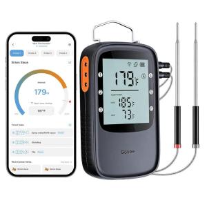 imageGovee Digital Meat Thermometer for Grilling amp Smoking WiFi amp Bluetooth Meat Thermometer With 2 Probes Timer amp Alert LCD Backlight Wireless Kitchen Thermometer for Ovens BBQs Cooking Turkey Beef