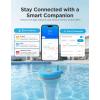 imageGoveeLife Smart Wireless Pool Thermometer P2 with WiFi Gateway Easy Read Floating Digital Water Thermometer with IP68 Waterproof App Notification Alerts Data Export for Swimming Bath Pond Blue