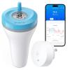 imageGoveeLife Smart Wireless Pool Thermometer P2 with WiFi Gateway Easy Read Floating Digital Water Thermometer with IP68 Waterproof App Notification Alerts Data Export for Swimming Bath Pond Blue